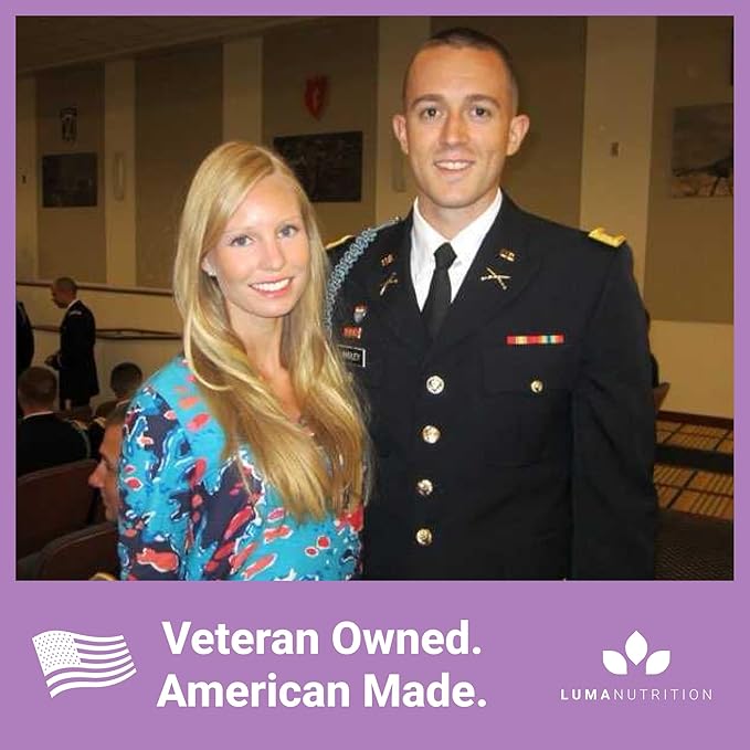 Luma Nutrition Magnesium Glycinate 1000mg - Support Stress, Sleep, Nerve & Muscle Health - 500mg Pure Magnesium Supplement Capsules - Chelated for High Absorption - 60 Veggie Capsules