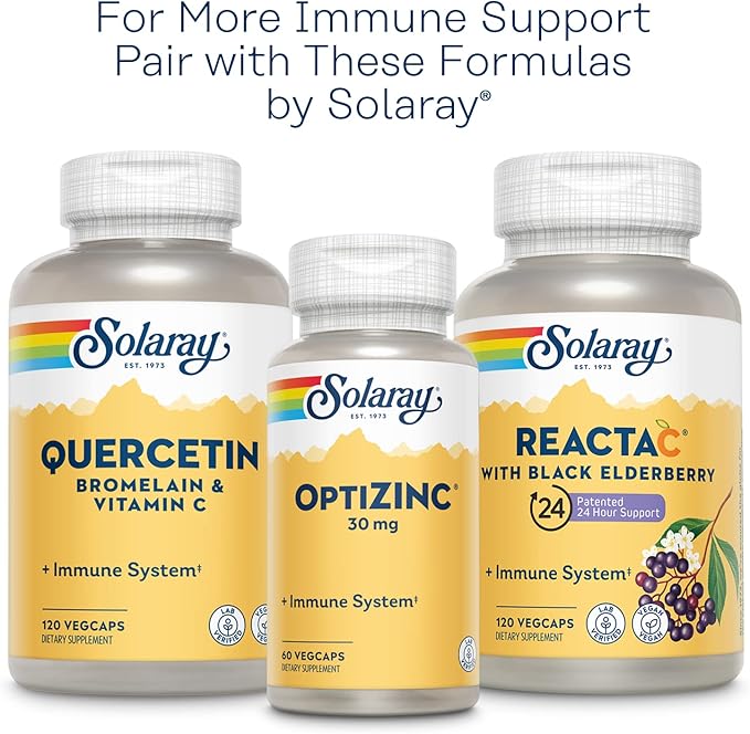 SOLARAY L-Lysine Monolaurin Immune Support Supplement, 1:1 Ratio for Immune System Function, 500 mg Each, 60-Day Money Back Guarantee, 30 Servings, 60 VegCaps