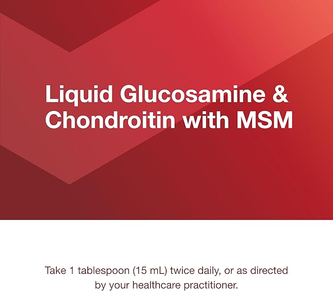 PROTOCOL FOR LIFE BALANCE Liquid Glucosamine & Chondroitin with MSM - Joint Support - Chondroitin MSM Supplement - Egg Free & Dairy Free - 16 fl oz