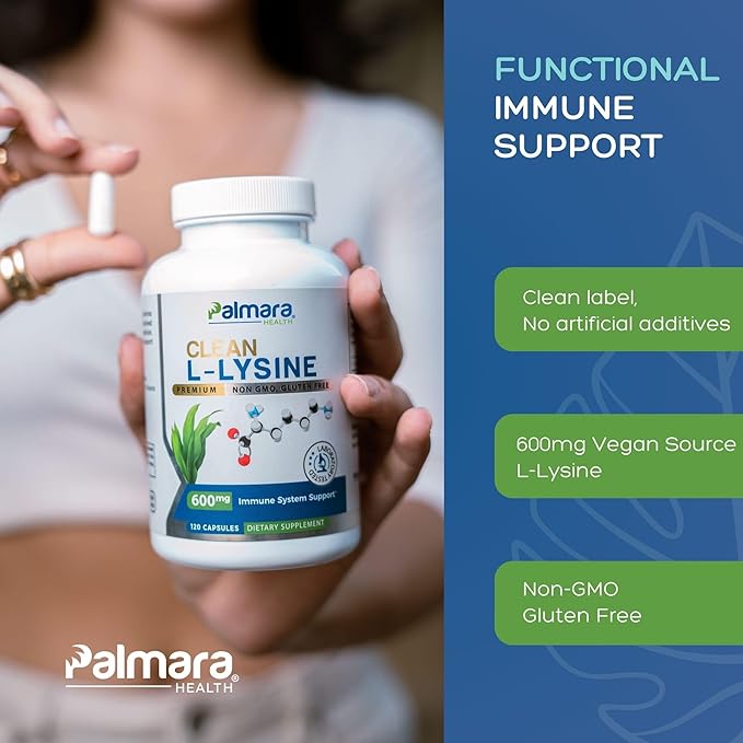 Clean L-Lysine 600mg, 120 Capsules | Vegan, Non-GMO, & Gluten Free (2)