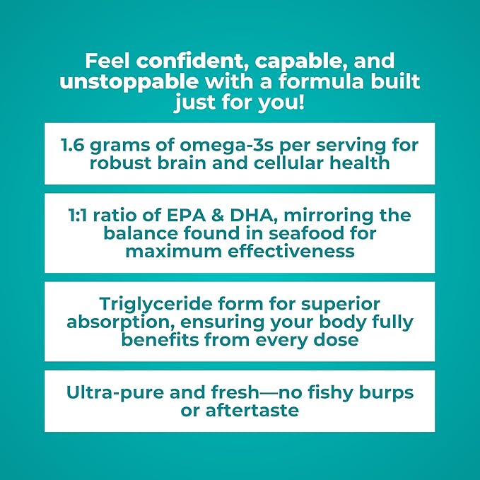Reignite Wellness by JJ Virgin | Omega Plus | High-Dose Fish Oil Supplement | Supports Cardiovascular System & Joints | EPA & DHA Promotes Memory, Focus & Healthy Response to Stress | 60 Softgels