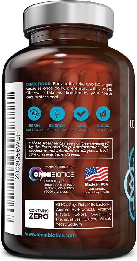 Ultimate Daily Multivitamin for Women & Men - Includes 34 Essential Ingredients, Vitamin A, C, D & E, Vitamin B12, B6, Biotin, & Zinc, Daily Multivitamin Supplement, Non-GMO - 120 Vegan Capsules