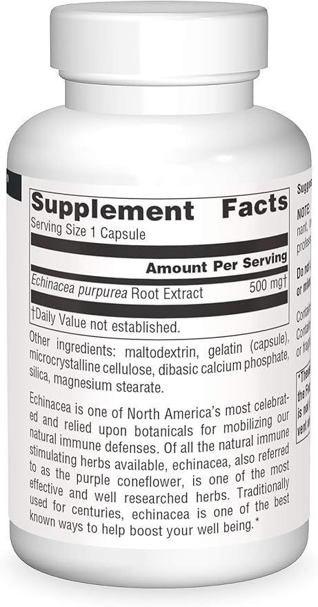 Source Naturals Echinacea Root Extract - Supports Immune Defense* - 500mg - 100 Capsules