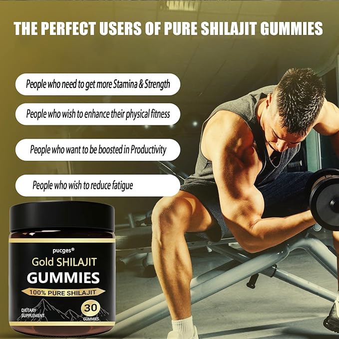 Shilajit Gummies for Men,Pure Shilajit Gummies for Men, Pure Himalayan Organic Shilajit Gummies for Men Supplement 30ct, Cane Sugar Free, Sweetened by Organic Manuka Honey 340mg