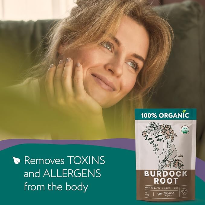 Super Value Pack 10 LB - Organic Burdock Root Tea - Digestion, Liver Support, Fluid Balance - Healthy Skin