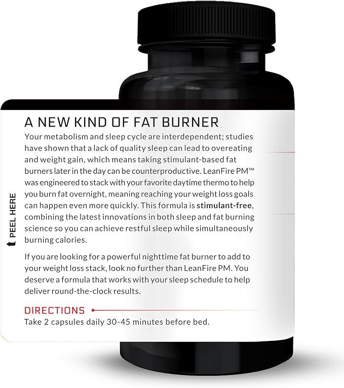 Force Factor LeanFire PM, Weight Loss Pills for Women and Men, Fat Burner and Overnight Weight Loss Pills to Burn Fat, Boost Metabolism, with Melatonin, 60 Count (Pack of 2)