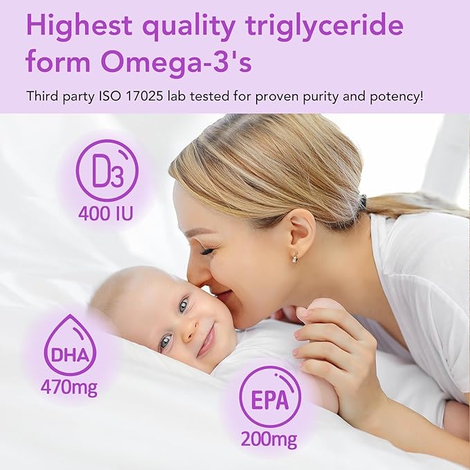 Premom Prenatal Vitamins for Women & Prenatal DHA Fish Oil - Conception for Her Multivitamin: 27 Nutrients + Triglyceride Omega 3 with 470mg DHA - Fertility Support for Women