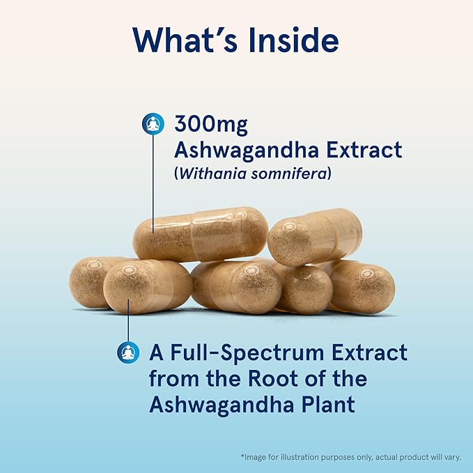 Jarrow Formulas® Ashwagandha Capsules, 300 mg Supplement Supports Normalized Resistance to Mental and Physical Stress, 120 Veggie Capsules, 60 Day Supply