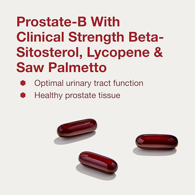 PROTOCOL FOR LIFE BALANCE Prostate-B Clinical Strength - Prostate Health Supplement for Men - with Beta Sitosterol, Lycopene & Saw Palmetto - Halal & Dairy Free - 90 Softgels