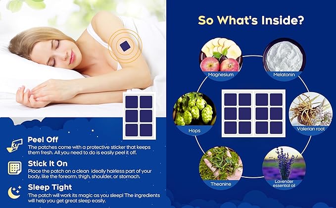 DUKE & PERRY Upgraded Deep Sleep Patches for Adults Extra Strength | Quick Acting Sleep Aid Patches for Men and Women | 100% Natural Ingredients, Easy to Apply, and Skin-Friendly (Pack of 42)