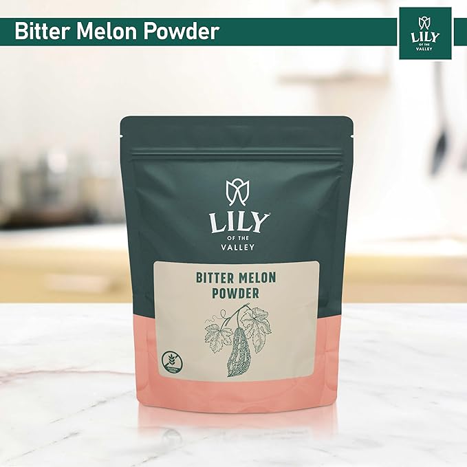 LILY OF THE VALLEY Bitter Melon Powder (Karela Powder) - Ideal for Smoothies & Shakes - Momordica Charantia - Healthy Lifestyle - Vegan & Gluten-Free - Packed in Resealable Pouch (8oz)