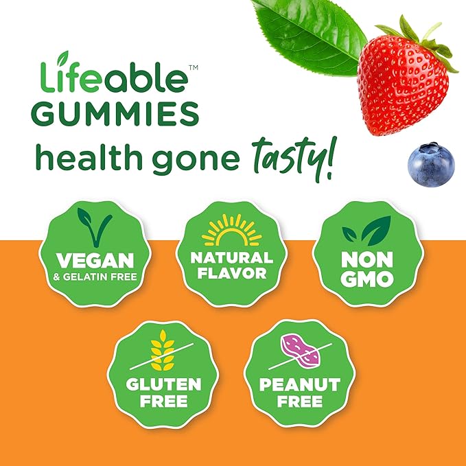 Lifeable Zinc 25mg Kids + Phosphatidylserine (PS) Kids, Gummies Bundle - Great Tasting, Vitamin Supplement, Gluten Free, GMO Free, Chewable Gummy