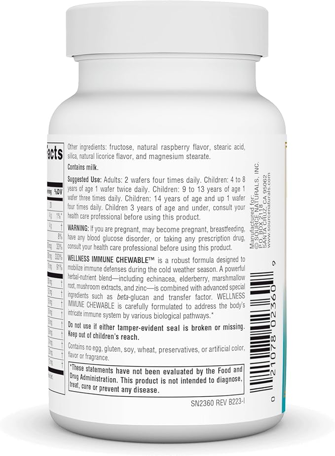 Source Naturals Wellness Immune Chewable Defense Complex* - 30 Chewables Wafers