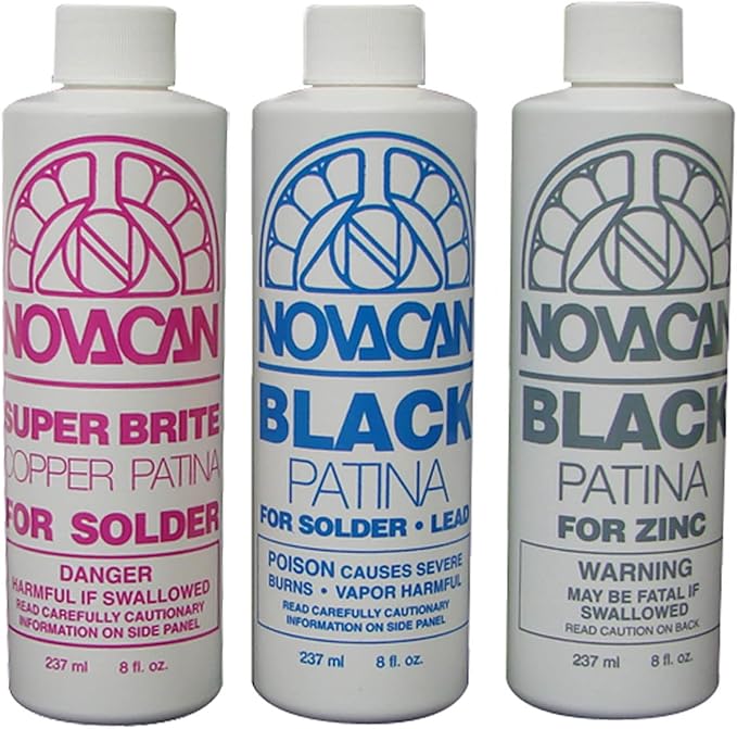 Novacan Black Patina For Zinc 8oz
