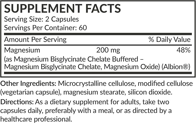 Futurebiotics Magnesium Glycinate 200 MG per Serving Chelated for High Absorption, Gentle On Stomach, Non-GMO, 120 Vegetarian Capsules