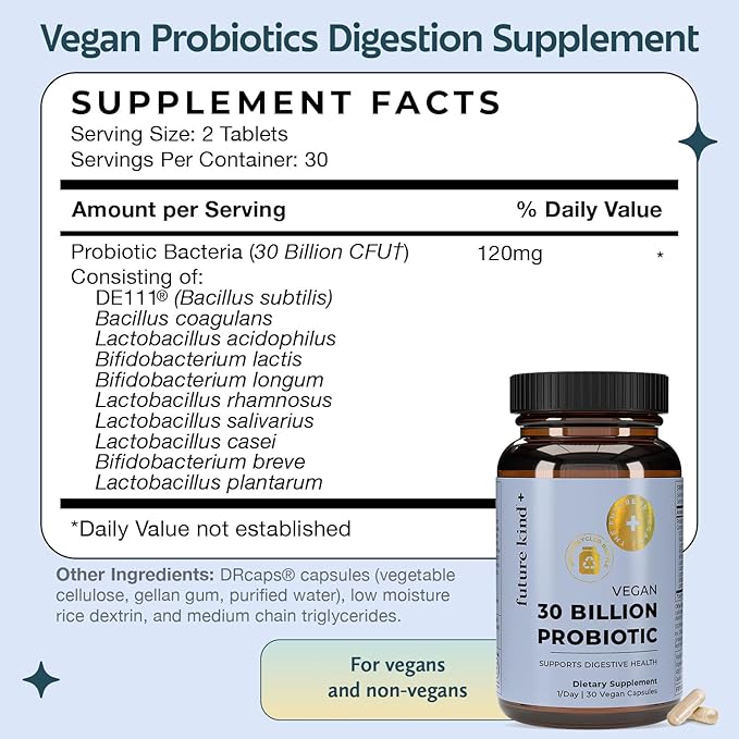 Future Kind Vegan Probiotics for Women and Men