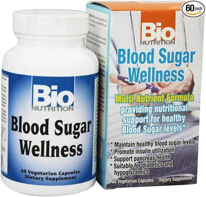 Bio Nutrition - Blood Sugar Wellness - 60 Vegetarian Capsules