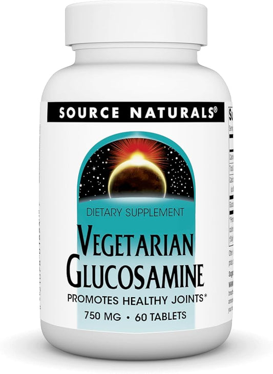 Source Naturals Vegetarian Glucosamine, Promotes Healthy Joints*, 750 mg - 60 Tablets