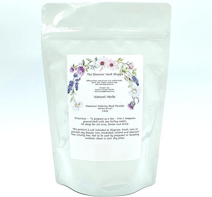 Premium Valerian Root Powder 16oz 1lb The Bloomin Herb Shoppe Valeriana Officinalis herb