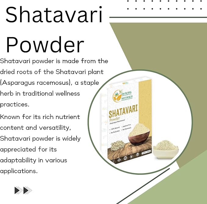 Shatavari Powder Natural Asparagus Racemosus for Lactation Breastfeeding Shatavri Satawar Kalpa Kalp India Improves Lactation | Rejuvenates Stamina | 5.3 oz / 150 GMS