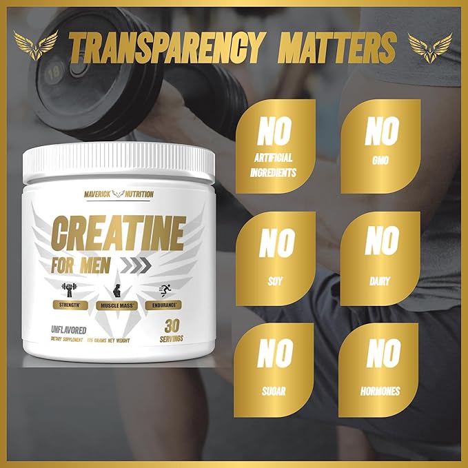 Creatine for Men - Creatine Powder for Men - Muscle Builder for Men - Creatine - Creatine Monohydrate - Creatine Powder - Creatine Monohydrate Powder - Creatine Monohydrate for Men - 30 Servings