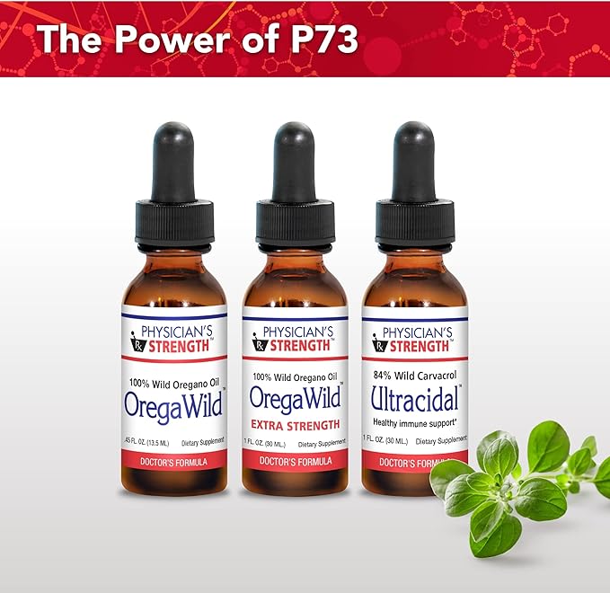 Physician's Strength OregaWild - 30 mL - 100% Wild Oregano Oil - 432 Servings