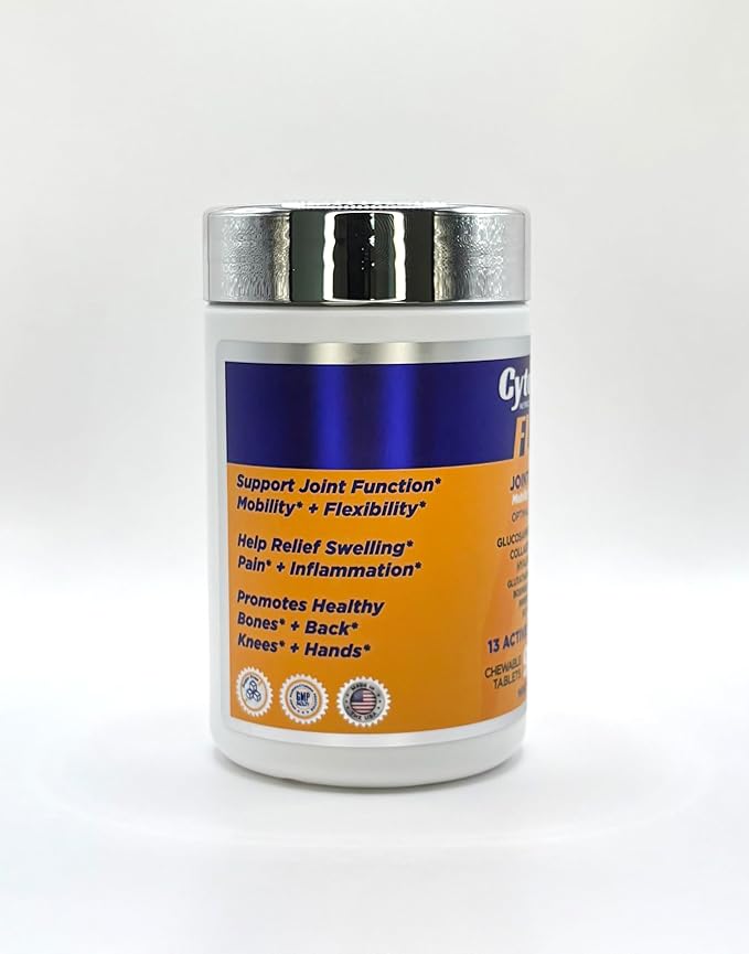 CytoDual Flex -Glucosamina Condroitina Msm Boswellia -Suplemento para el alivio del dolor de articulaciones –Tab. Masticables antiinflamatorias y antioxidantes para tu espalda, rodillas, manos.90 Días