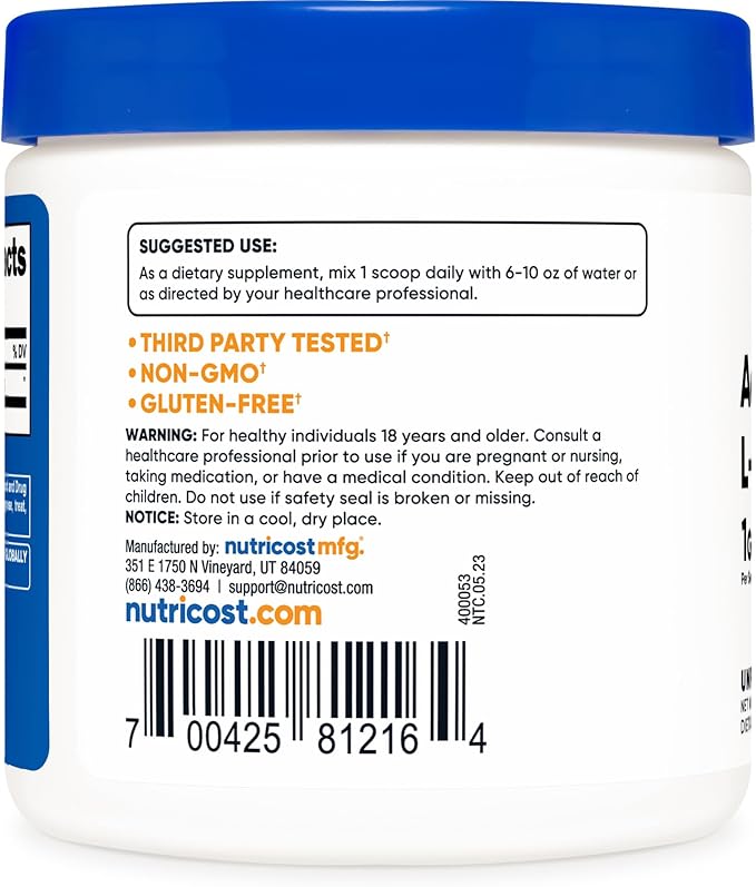Nutricost Acetyl L-Carnitine (ALCAR) 100 GMS (2 Pack) - 100 Servings Each - 1000mg Per Serving - Pure Acetyl L-Carnitine Powder - Non GMO, Gluten Free