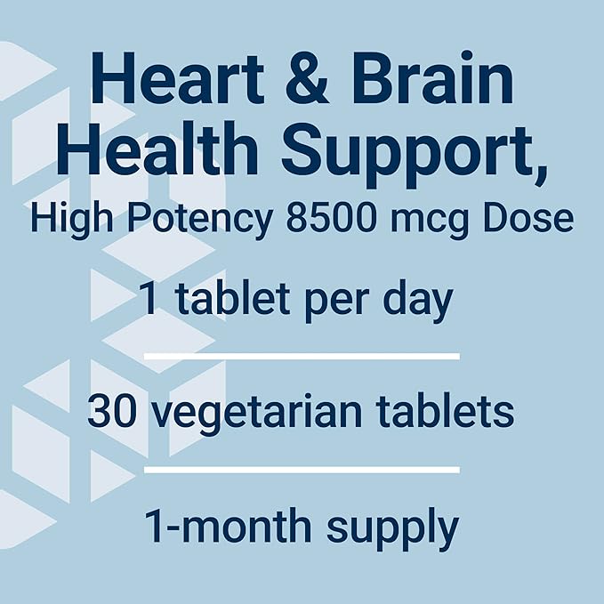 Life Extension High Potency Optimized Folate – L-methylfolate – Folic Acid, 8500 mcg DFE – Heart & Brain Support, Healthy Homocysteine Levels – Gluten-Free, Non-GMO, Vegetarian – 30 Tablets