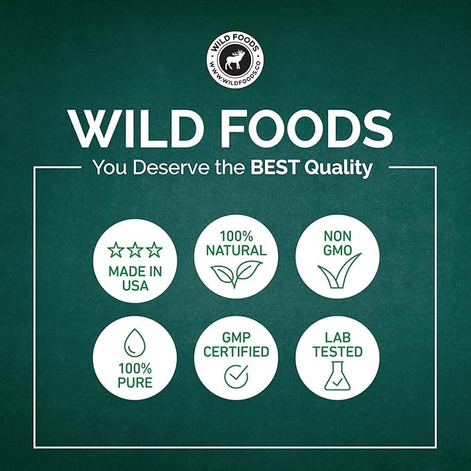 Wild Foods Lions Mane Powder Mushrooms Extract 10:1 | Organic Mushroom Powder | Adaptogenic Nootropic Herb for Brain Health, Memory and Focus (4 Ounce (Pack of 2))