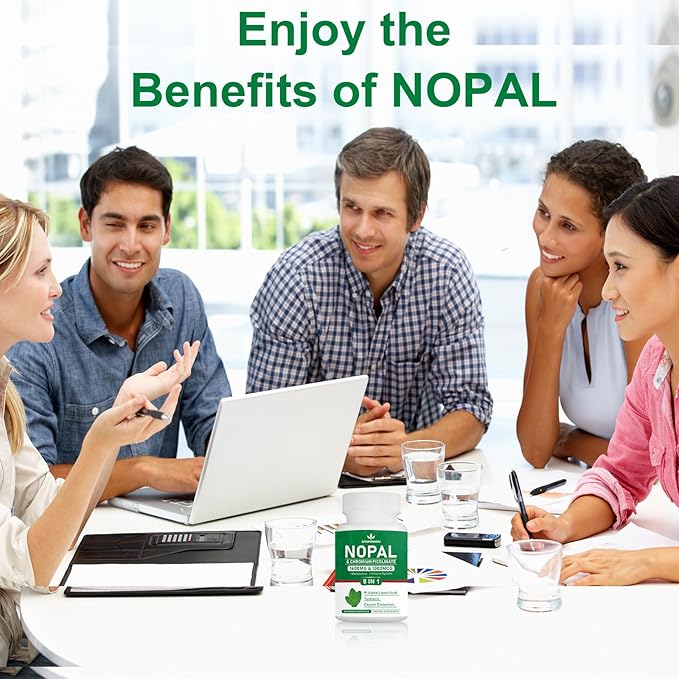 Super Nopal 1600mg, Prickly Pear Supplement with R-Alpha Lipoic Acid, Turmeric,120 Capsules (60 Servings)