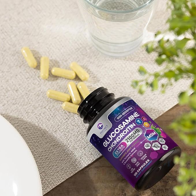 Glucosamine Chondroitin MSM Complex – Joint Supplement with Turmeric, Boswellia & Quercetin – Advanced Formula for Knee, Back, Hand & Hip Discomfort – Mobility & Flexibility Support – 120 Capsules