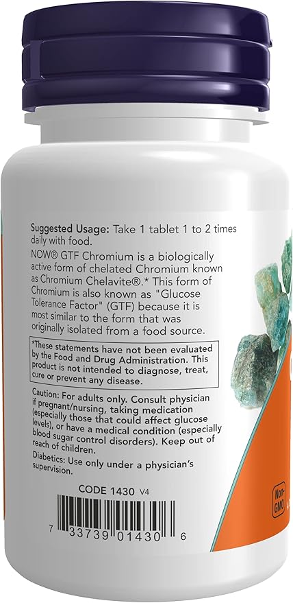 GTF Chromium 200mcg 100 Tablets (Pack of 2)