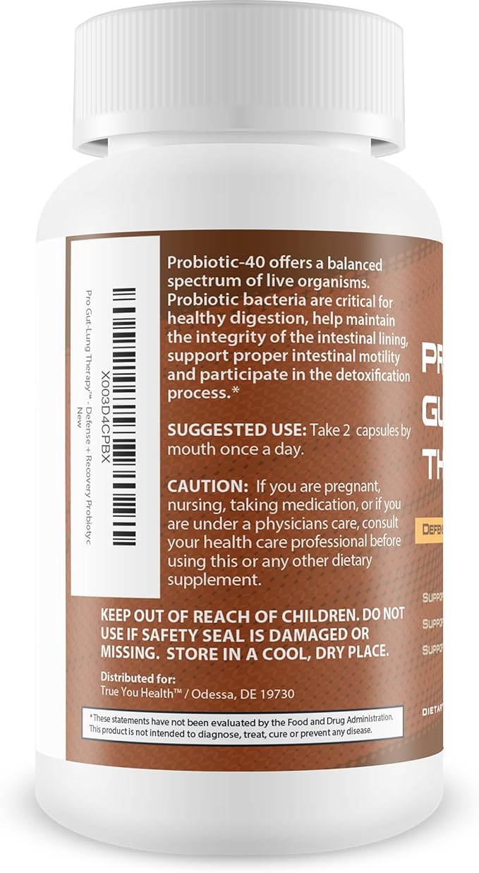 Pro Gut-Lung Therapy - Probiotic Mood Support - Defense + Recovery Probiotic - Support Balanced Mood - Support Gut Probiotic Balance - Support Lung Probiotic Balance - Overall Health Support