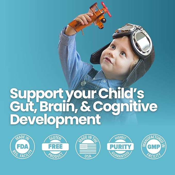 SuperHMO Prebiotic Mix for Kids - 5 HMOs for Gut, Digestion, and Cognitive Health, Powder, 45 Servings