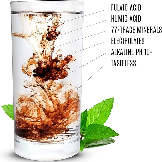 Trace Mineral Drops with Electrolytes - 77 Trace Minerals - 180 Servings- Restore Electrolytes, Improve Gut Health, Leaky Gut Repair - Plant Derived Ionic Trace Minerals from Fulvic & Humic Acid