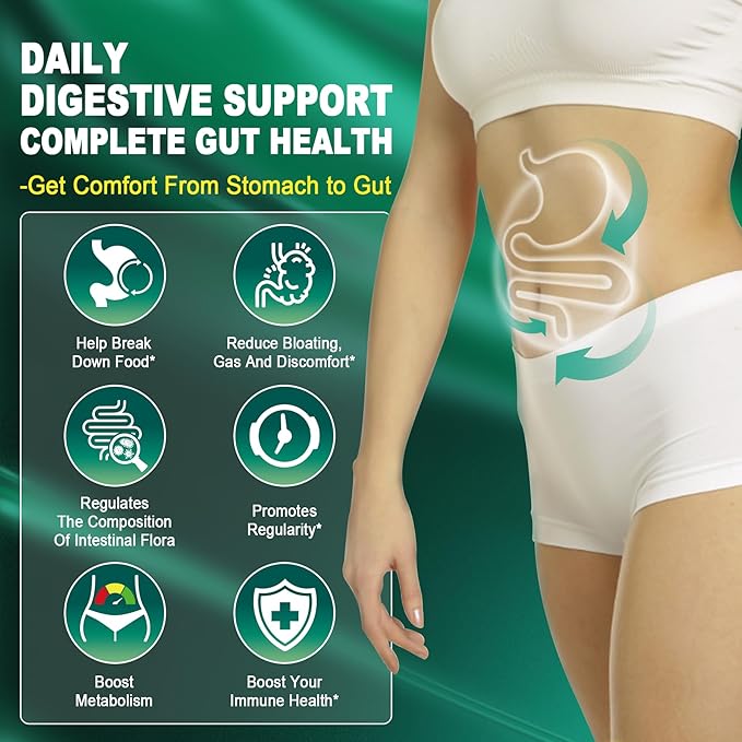 Neviss Digestive Enzymes Gummies Plus 90 Billion CFU Probiotics & Prebiotics & Postbiotic and Fiber for Women and Men, Daily Multi-Enzymes for Digestive Health, Regularity Gut, Immune,Sugar Free 60Cts