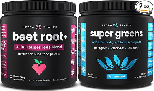 NutraChamps Beet Root Powder - Greens Superfood Powder