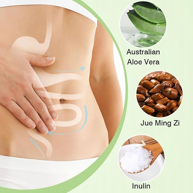 Aloe Vera Probiotic | Contains Australian Aloe Vera, Cassia and Digestive enzymes, add Four probiotics. | Improves Gut Health and Digestion, no More Constipation | 60 Capsules