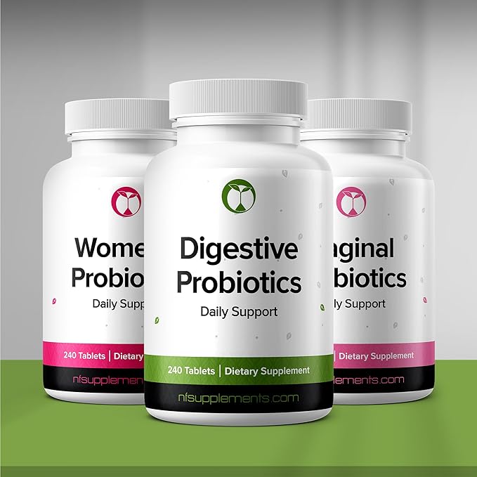 Probiotics for Digestive Health Supplement 240 Tablets 3 Billion CFU Made in The USA (240, Digestive Probiotics)