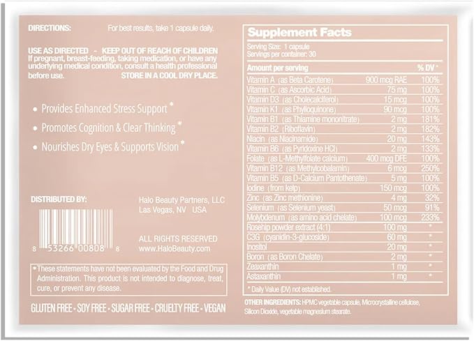 Her Daily Multi 60-Day Wellness System - Women's Multivitamin Bottle + Eco-Friendly Refill Pack - Vegan Formula for Energy, Mental Clarity & Eye Health