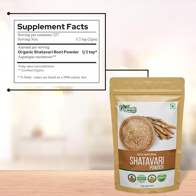 Revitalize Your Wellness Journey: Shatavari Powder - 8 oz (227 Grams) Each, a Perfect Pack of 2 for a Natural Boost to Your Health and Vitality