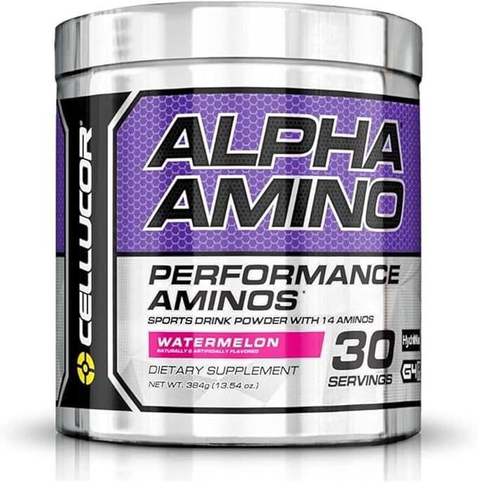 Cellucor Alpha Amino EAA & BCAA Powder | Branched Chain Essential Amino Acids + Electrolytes | Watermelon | 30 Servings