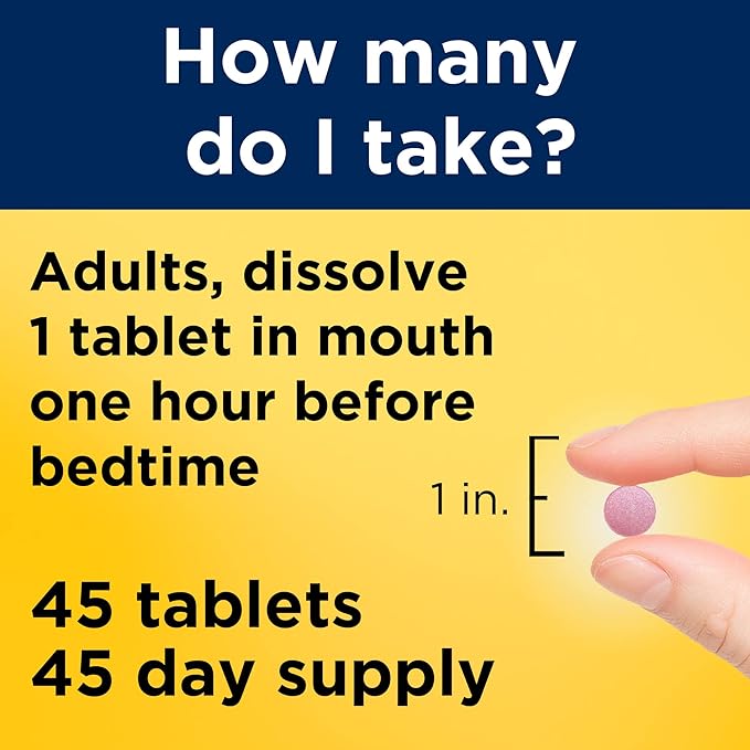 Nature Made Melatonin 10mg Fast Dissolve, Maximum Strength Nighttime Sleep Aid for Adults, 100% Drug-Free, 45 Tablets