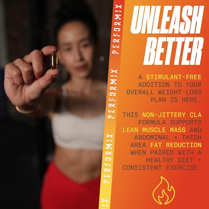 PERFORMIX - SST AbCuts - CLA 1,000 mg - Stim Free - Thermogenic - Fitness Goals - Metabolism Booster - Health & Wellness - Safflower Oil, Omega 3, Flax Seed & Vitamin E - Pre Workout - 160 Softgels