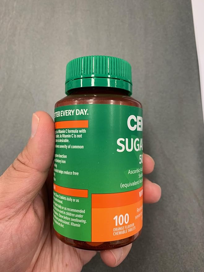 Sugarless C 500mg Orange Flavour Tabs 100