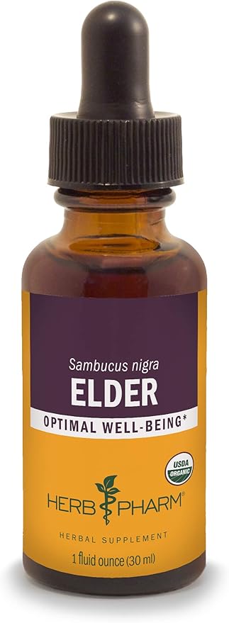 Herb Pharm Certified Organic Elder Liquid Extract - 1 Ounce