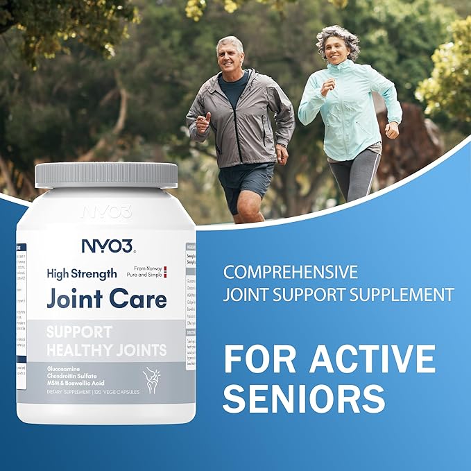 Glucosamine 1500mg with Chondroitin MSM 120 Capsules Collagen Peptide | Joint Support Supplement, 30 Day Supply Joint Health