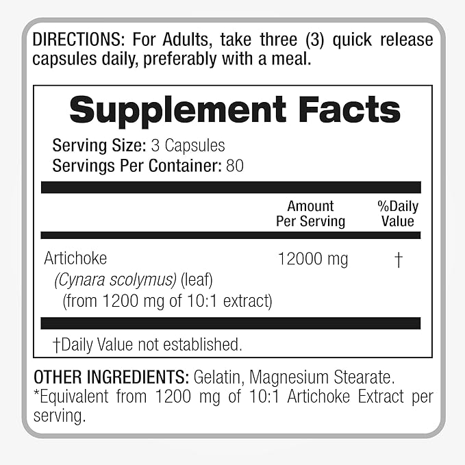FITO MEDIC'S Lab | Artichoke Extract | Artichoke Extract Capsules |240 Capsules |12000 mg | Artichoke |Artichoke Supplement | alcachofa.