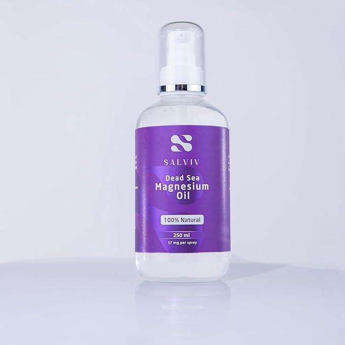 Natural Dead Sea Magnesium Oil Spray 8.45 fl oz - Pure Mineral Supplement from Jordan to Moderate Processes, Reduce Discomfort, and Promote Wellness